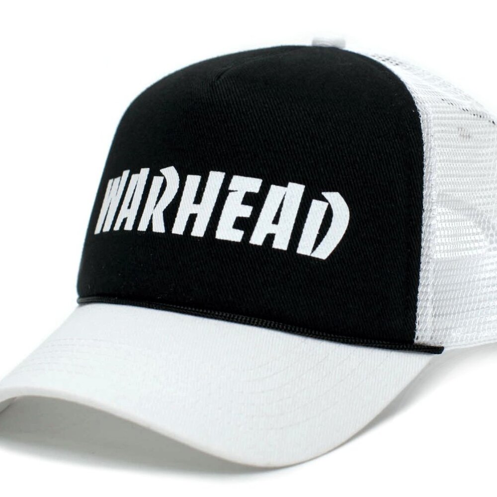 Warhead Hat Unisex Adult Truckers Cap Black/White